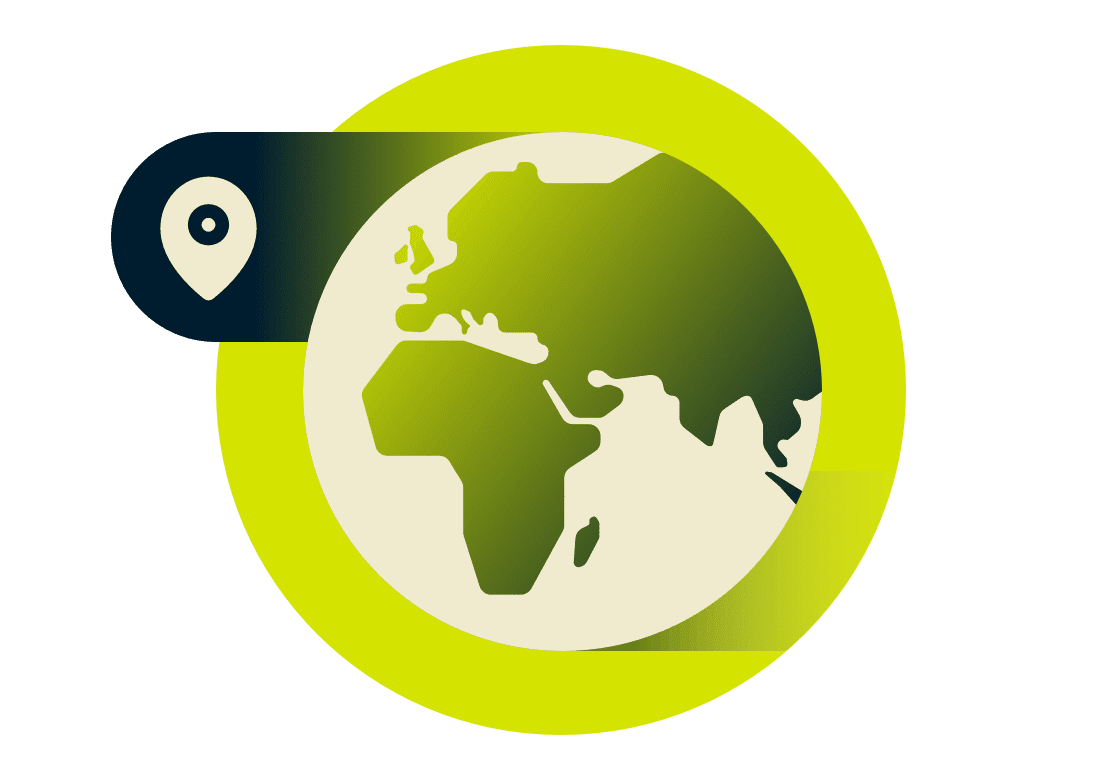 Karta &ouml;ver VPN-positioner i Europa och Afrika.