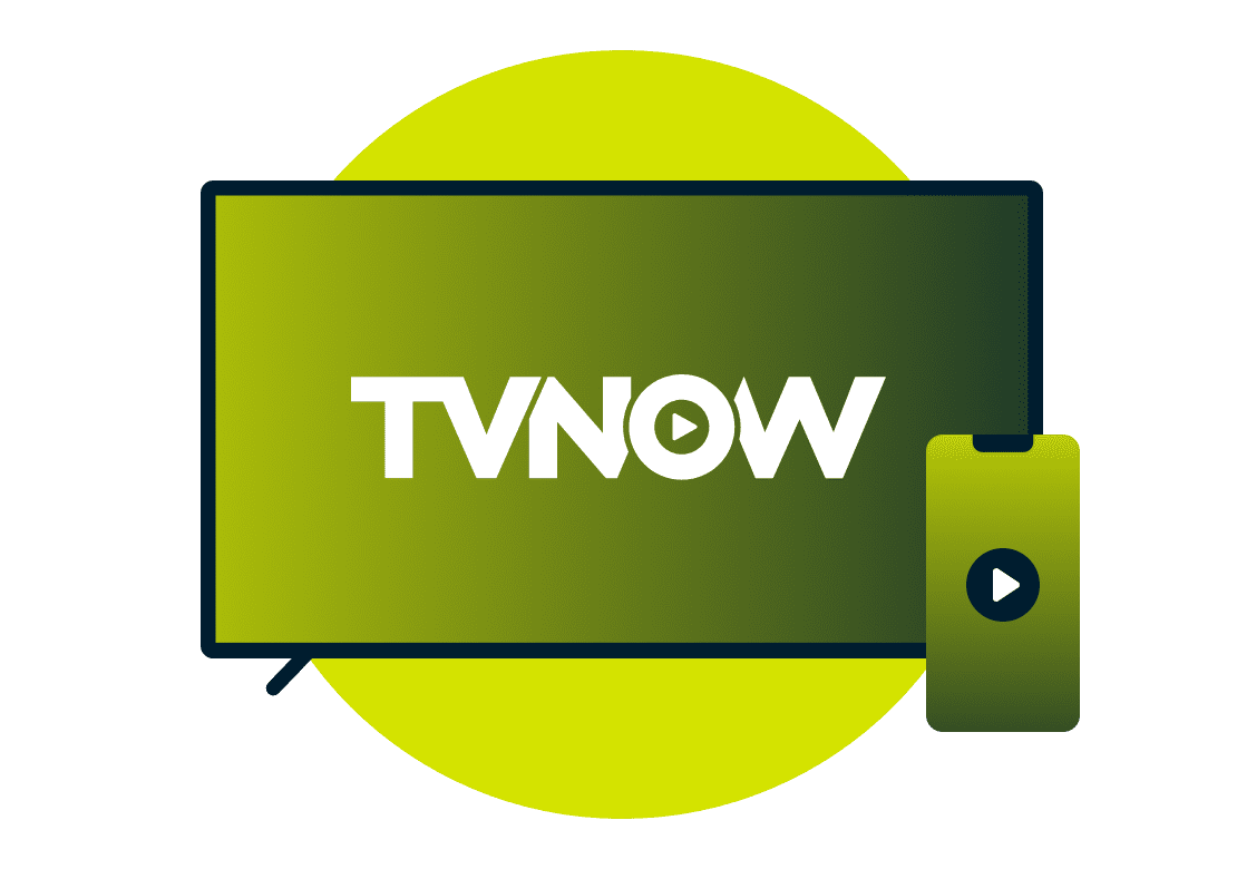 Schauen Sie TVNOW auf dem Fernseher und auf Mobilgeräten.