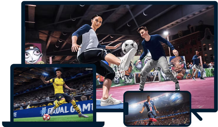 FIFA p&aring; olika enheter.